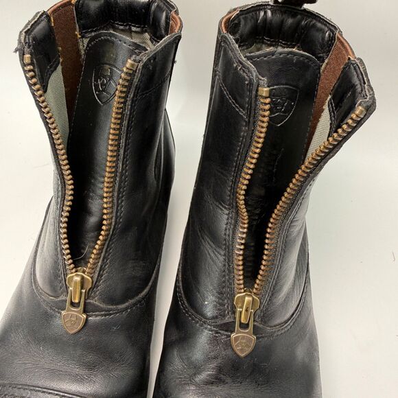 Ariat Women's 9B Heritage RT Zip Paddock Boot Riding Black Leather - Picture 9 of 11